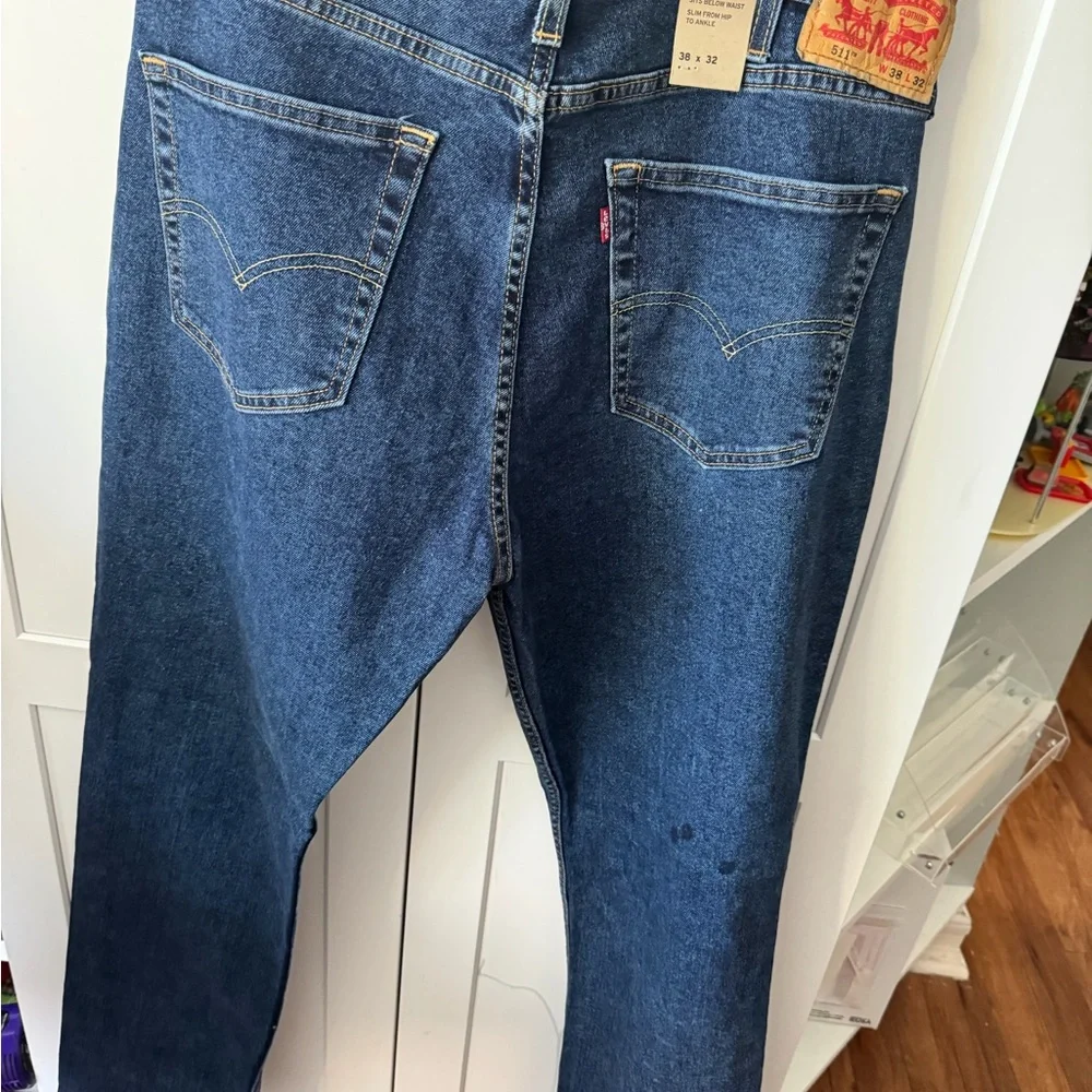 Levi's Men's Dark Blue Slim Straight Jeans